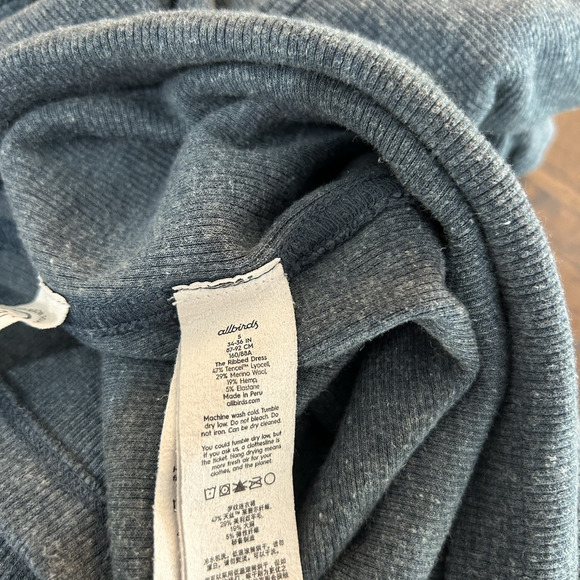 Allbirds Women's Sleeveless Maxi Dress Size Small "The Ribbed Dress" Blue (15) - Picture 11 of 12